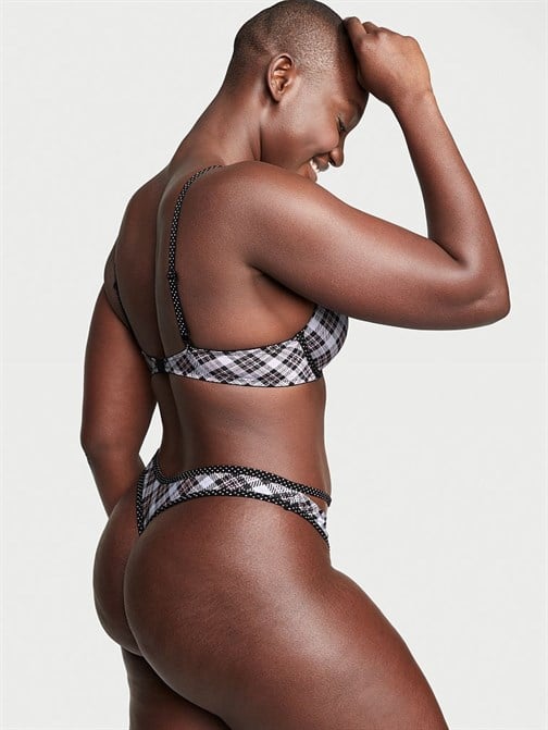 Esnek Pamuklu Strappy Tanga Külot