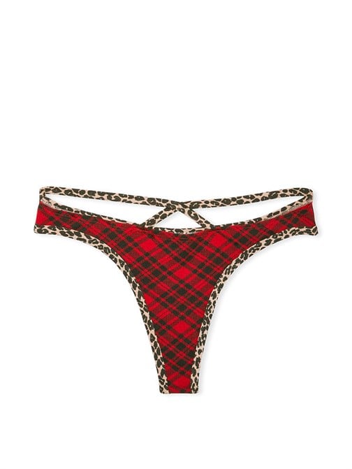 Esnek Pamuklu Strappy Tanga Külot