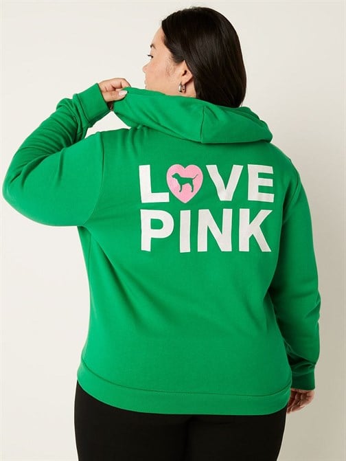 Fermuarlı Mükemmel Kapüşonlu Desenli Polar Sweatshirt