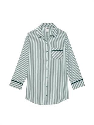 Festive Flanel Kadife Kenarlı Pijama Üstü