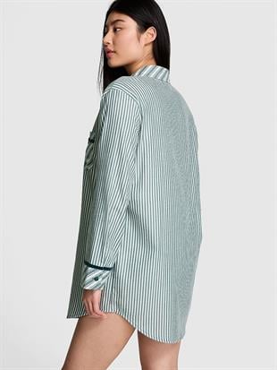 Festive Flanel Kadife Kenarlı Pijama Üstü
