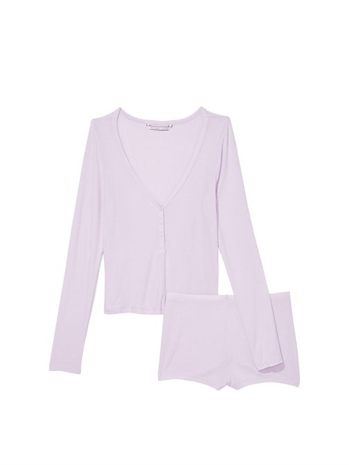 Fitilli Henley Kısa Pijama Takımı