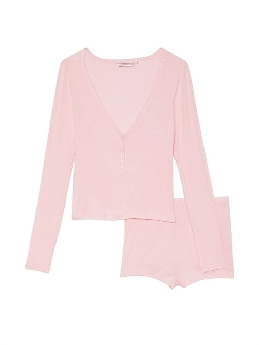 Fitilli Henley Kısa Pijama Takımı