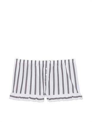 Flanel Boxy Ruffled Pijama Şortu