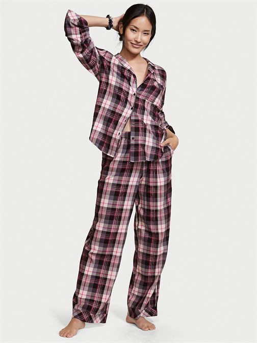 Flanel Uzun Pijama Seti