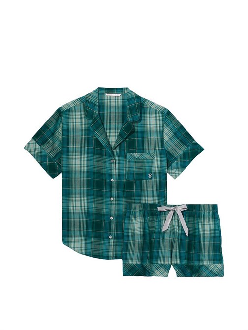Flannel Kısa Pijama Takımı