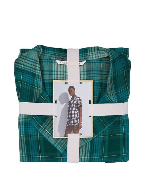 Flannel Kısa Pijama Takımı