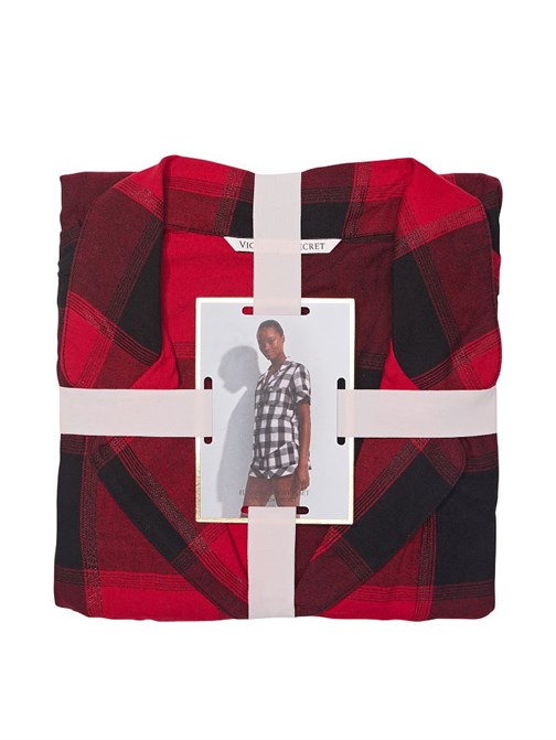 Flannel Şortlu Pijama Seti