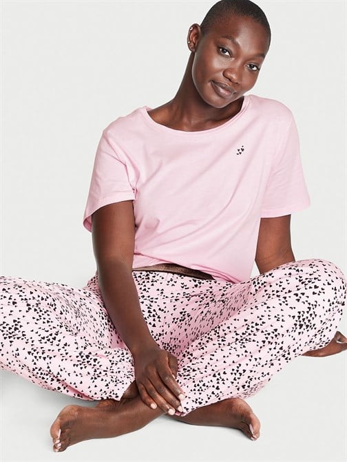 Flannel T-shirt Pijama Takımı