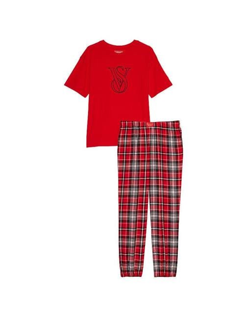 Flannel Tişört Jogger Tee-Jama Takımı