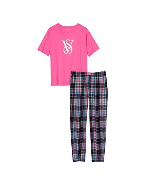 Flannel Tişört Jogger Tee-Jama Takımı