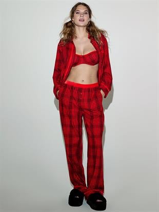 Flannel Uzun Pijama Takımı
