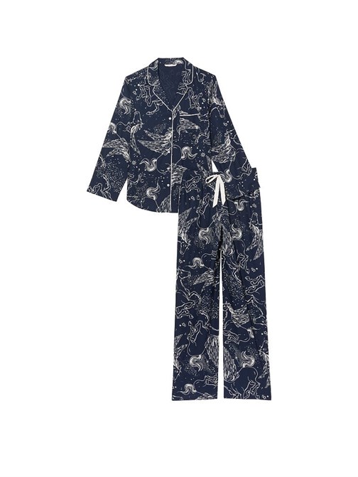 Flannel Uzun Pijama Takımı