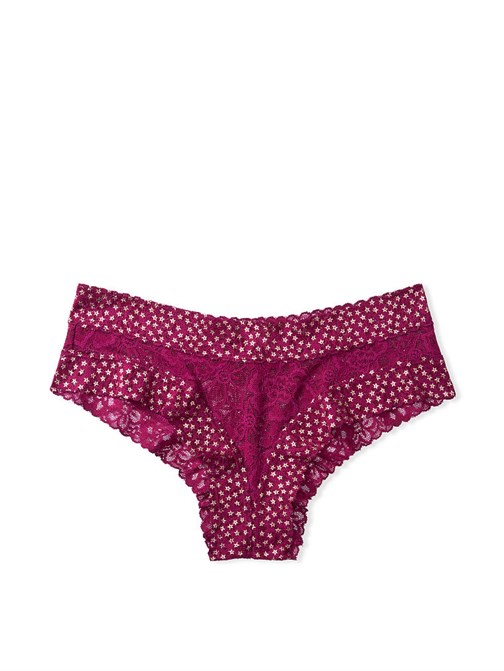 Floral Lace & Shine Star Cheeky Panty