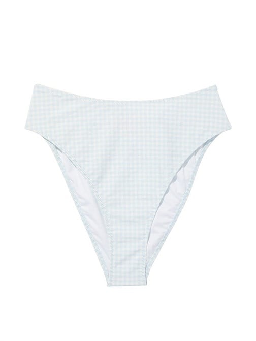 Gingham Yüksek Bel Cheeky Bikini Altı