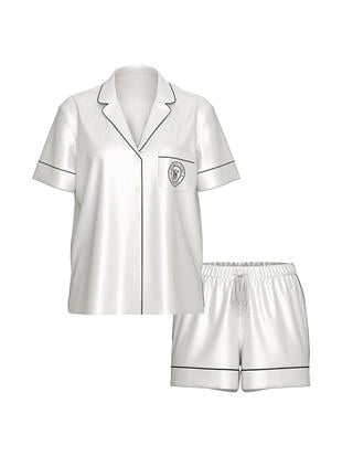 Glazed Saten Şortlu Pijama Takımı