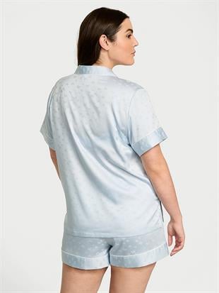 Glazed Saten Şortlu Pijama Takımı