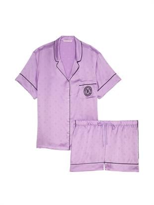 Glazed Saten Şortlu Pijama Takımı