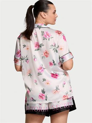Glazed Saten Şortlu Pijama Takımı