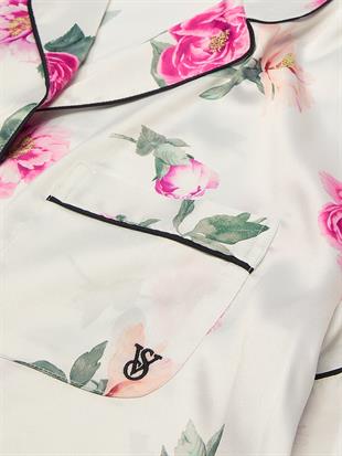 Glazed Saten Şortlu Pijama Takımı