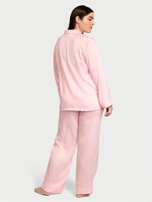 Glazed Saten Uzun Pijama Takımı