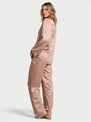 Glazed Saten Uzun Pijama Takımı