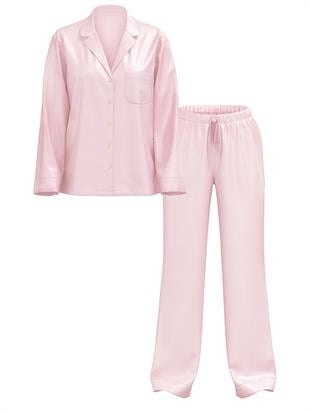 Glazed Saten Uzun Pijama Takımı