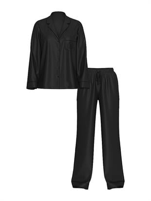 Glazed Saten Uzun Pijama Takımı