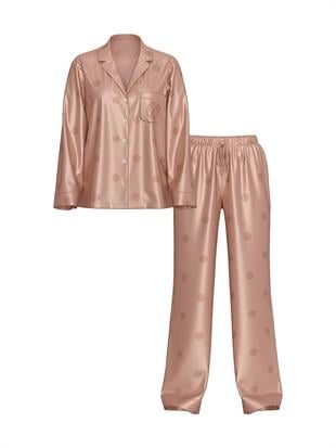 Glazed Saten Uzun Pijama Takımı