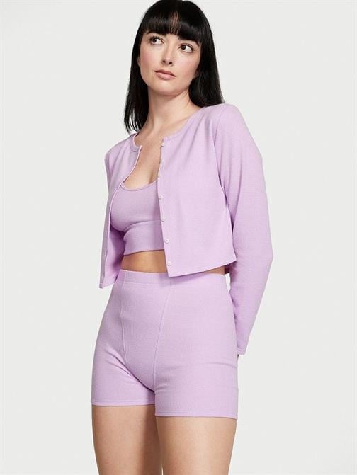 Glow Waffle Üç Parçalı Kısa Pijama Takımı