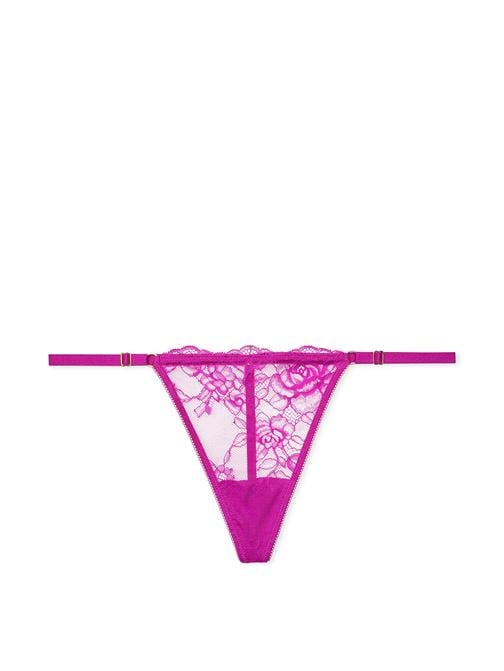 Gül Dantelli Ayarlanabilir V-String Külot