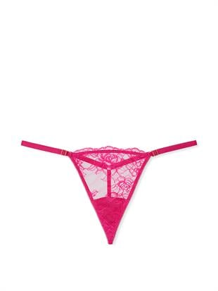 Gül Dantelli Ayarlanabilir V-String Külot