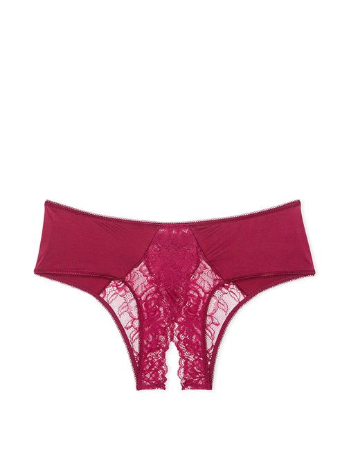 Gül Dantelli Crotchless Cheeky Külot