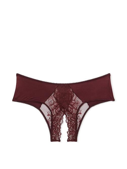 Gül Dantelli Crotchless Cheeky Külot