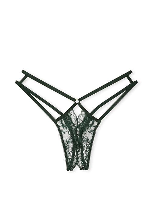 Gül Dantelli Crotchless Tanga