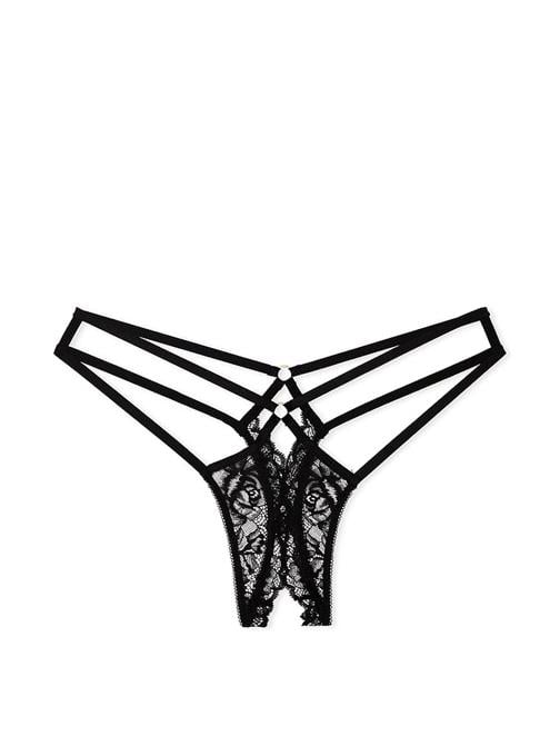 Gül Dantelli Crotchless Tanga