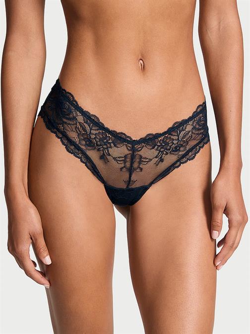 Gül Dantelli Derin Bacak Kesim Cheeky Külot