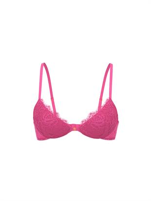 Gül Dantelli Push-Up Sütyen