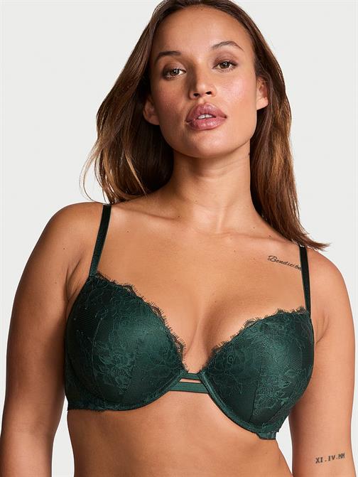 Gül Dantelli Push-Up Sütyen