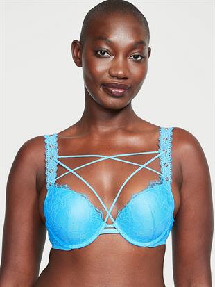 Gül Dantelli Push-Up Sütyen