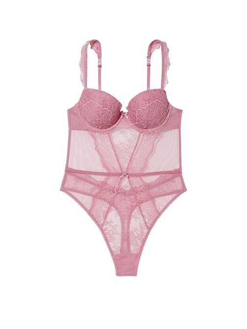 Hafif Astarlı Dantelli Demi Teddy
