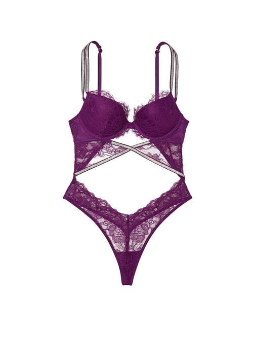 Işıltı Askılı Dantelli Push-Up Teddy