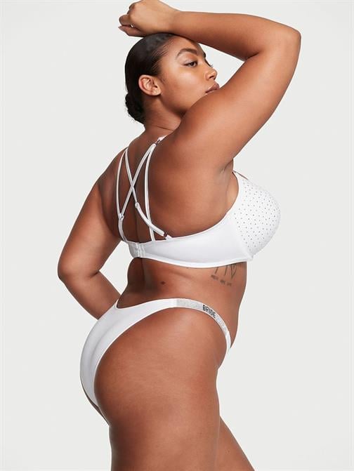 Işıltılı Askılı Bombshell Push-Up Bikini Üstü