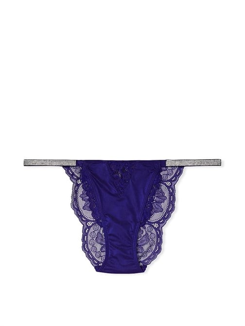 Işıltılı Askılı Dantel Cheeky Külot
