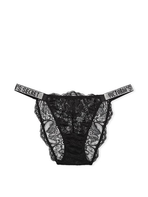 Işıltılı Askılı Dantelli Bikini Külot