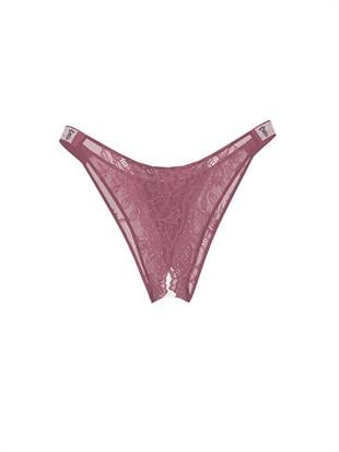 Işıltılı Askılı Dantelli Brazilian Külot