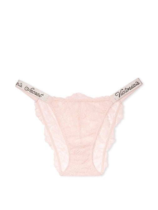 Işıltılı Askılı Dantelli Cheeky Külot