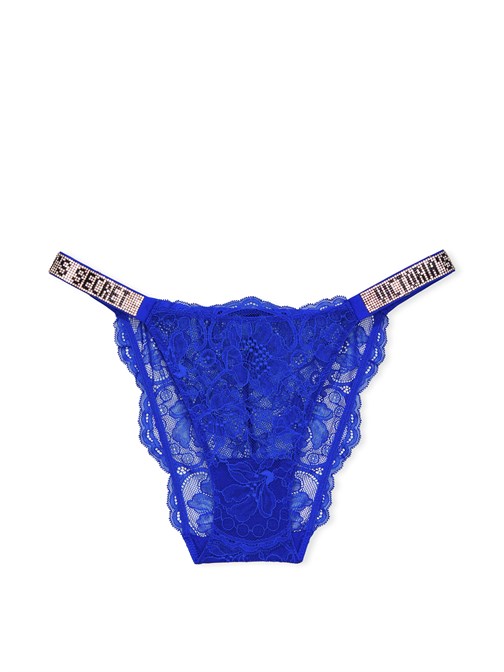 Işıltılı Askılı Dantelli Cheeky Külot