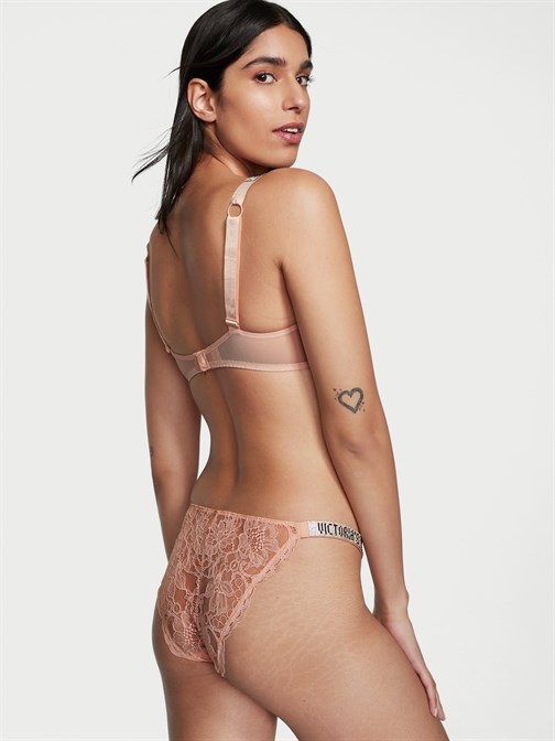 Işıltılı Askılı Dantelli Cheeky Külot