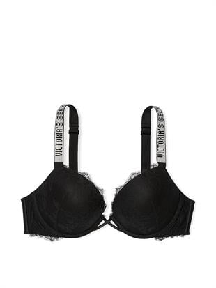 Işıltılı Askılı Dantelli Push-Up Sütyen